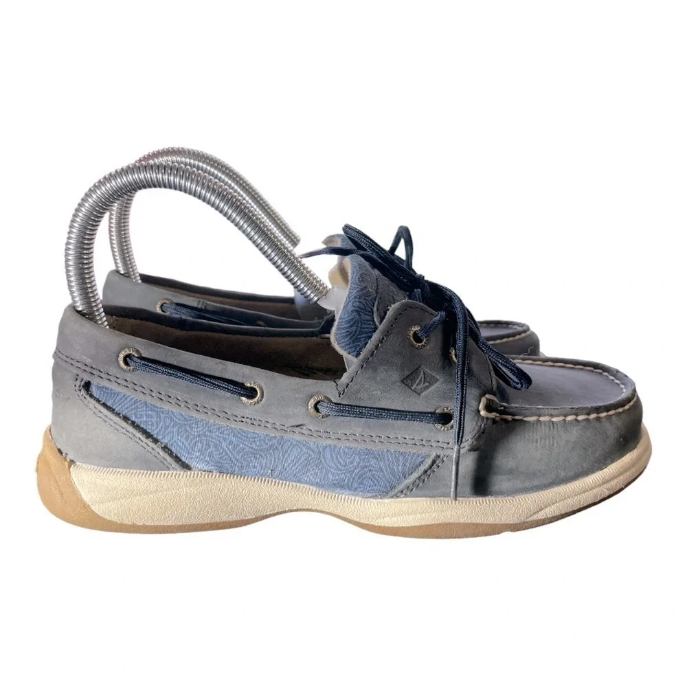 Sperry Top-Sider Blue Gray Leather Boat Shoes Women’s Size 7